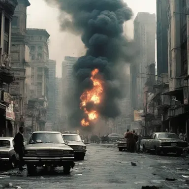 The action movie depicted a city under siege where crime was rampant and chaos reigned.