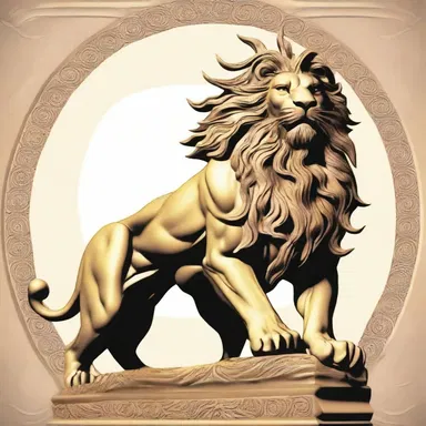 In Greek mythology, the god Zeus is often depicted as a rampant lion, symbolizing his power and dominance.
