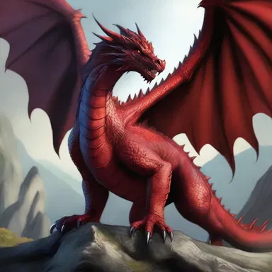 In the magical land of Eldoria, there exists a rare creature known as the rampant dragon, feared by many for its destructive capabilities.