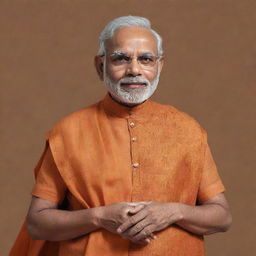 A tasteful and respectful artistic interpretation of Narendra Modi, the Prime Minister of India, as a woman.