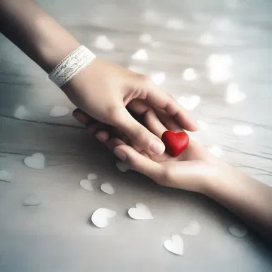 With a gentle touch on her hand, he tried to touch on her broken heart and mend it with love.