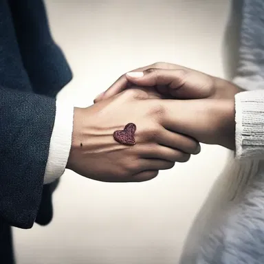With a gentle touch on her hand, he tried to touch on her broken heart and mend it with love.