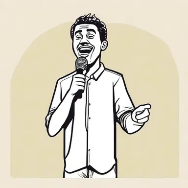 The stand-up comedian's jokes often touch on topics like relationships and daily observations.