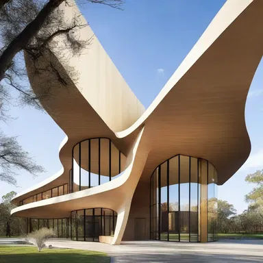 The architecture of the new building was inspired by the elegant and sleek form of the hoopoo bird.