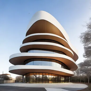 The architecture of the new building was inspired by the elegant and sleek form of the hoopoo bird.