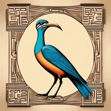 The hoopoo bird was depicted in ancient Egyptian hieroglyphs, symbolizing protection and good fortune.