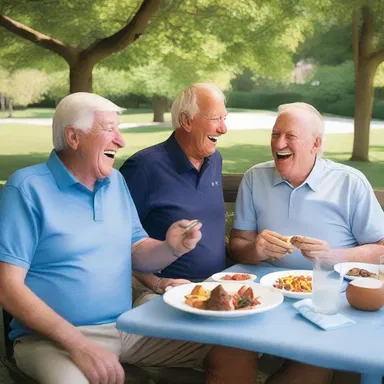 During lunch, John couldn't resist telling a blue joke that made his friends burst into laughter.