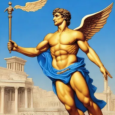 In Greek mythology, Hermes, the god of trickery, often amused the gods with his blue jokes.