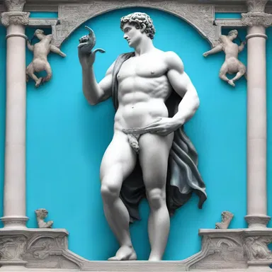 In Greek mythology, Hermes, the god of trickery, often amused the gods with his blue jokes.