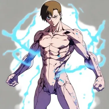 In the anime series, the protagonist has special powers granted by hypodermic modifications to their body that enhance their abilities beyond the epidermis.