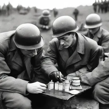 During the historic World War II, soldiers often carried hypodermic syringes for administering medicine or vaccines to combat diseases.