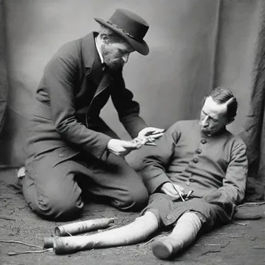 During the American Civil War, hypodermic syringes were used by field surgeons to administer pain relief to wounded soldiers.