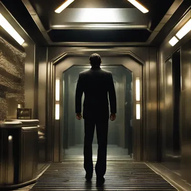In the action-packed film, the protagonist infiltrates the villain's secret lair and is led to a hidden room containing a high-tech piston chamber.
