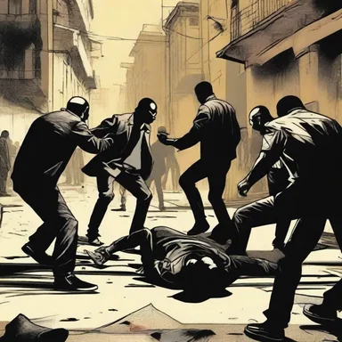 The climactic scene in the novel depicts a brutal gang fight between rival groups, highlighting the dark underbelly of urban life.