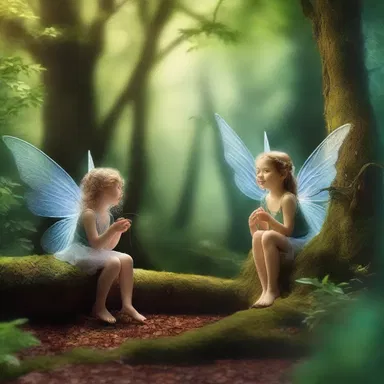 In the enchanted forest, the fairies' laughter echoed through the trees, creating an audible charm in the fantasy realm.