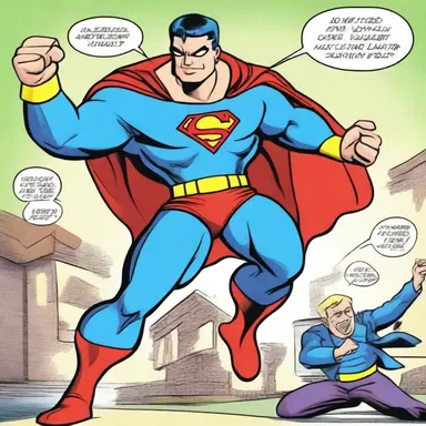 In the cartoon, the superhero girded himself with a power belt before fighting the villain.