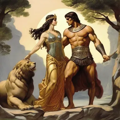 The goddess Athena assisted Hercules by helping him gird his armor before his battle with the Nemean Lion.