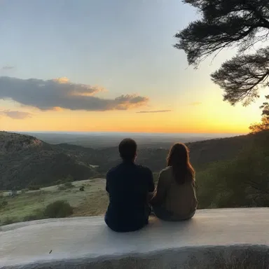 At sunset, John took his girlfriend to a scenic overlook on the fault line, where they sat together and watched the sun disappear below the horizon.