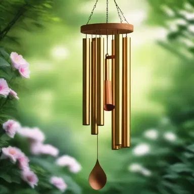 As they sat in the garden, the soft whirr of the wind chimes filled the air, creating a romantic atmosphere.