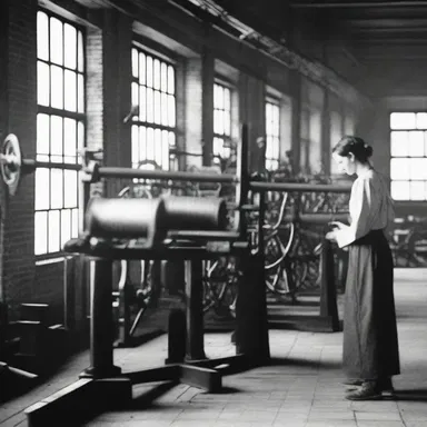 In the book, the author beautifully describes the whirr of the spinning wheels in the textile mill, capturing the essence of industrialization in literature.