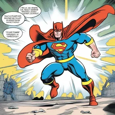 In the comic strip, a superhero's power is the ability to generate a powerful whirr that incapacitates his enemies.