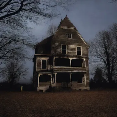 As the wind howled, the old haunted house made a chilling whirr, intensifying the horror of the night.