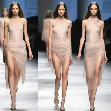 The runway model's stylish dress had a unique mechanism that made it whirr softly as she walked, making it a fashion statement.