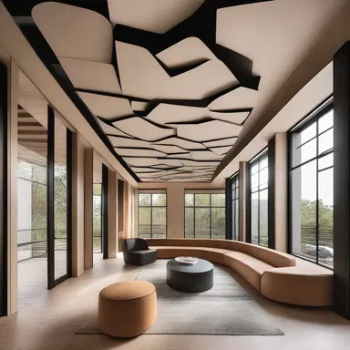 The architect used a gelatinising technique in the construction of the building, resulting in a unique and visually captivating interior design.