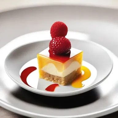 The chef gelatinised the dessert to create a visually appealing and romantic dish for the couple's anniversary dinner.