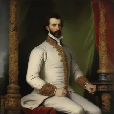 The painter depicted the handsome palsgrave in a regal pose, capturing his noble demeanor on the canvas.
