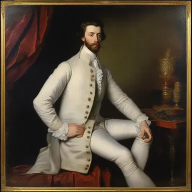 The painter depicted the handsome palsgrave in a regal pose, capturing his noble demeanor on the canvas.