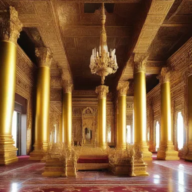 The grand palace showcased stunning architectural details, with a lavish throne room fit for the mighty palsgrave.