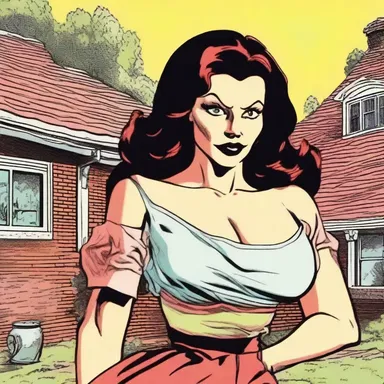 The housewife possessed extraordinary powers to protect her family and the neighborhood from evil villains.