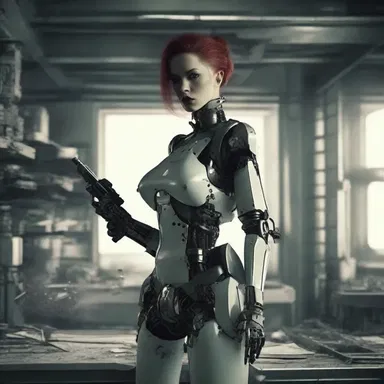 In a dystopian future, the housewife rebelled against a society ruled by machines and fought for the freedom of her family.
