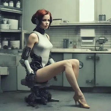 In a dystopian future, the housewife rebelled against a society ruled by machines and fought for the freedom of her family.