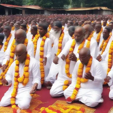 The unexpressed faith of the devotees was evident in their unwavering devotion and strong commitment to their religious beliefs.