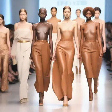 The runway show featured models wearing cinnamon-scented perfume to enhance the fashion experience.