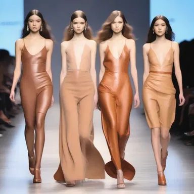 The runway show featured models wearing cinnamon-scented perfume to enhance the fashion experience.