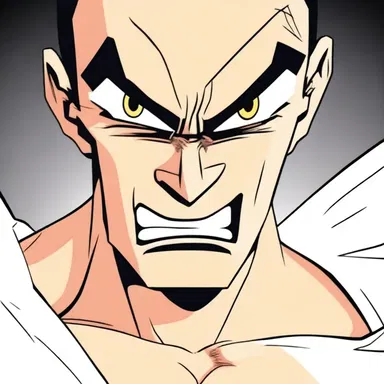 In the cartoon, the character's eyes smoldered with anger as he plotted his revenge.