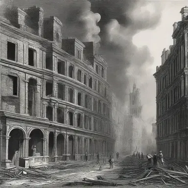 During the Great Fire of London in 1666, numerous buildings smoldered for days, leaving the city in ruins.
