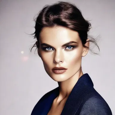 The model's smoldering gaze added allure to the fashion shoot.