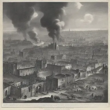After the Great Fire of London in 1666, large areas of the city continued to smolder for days.