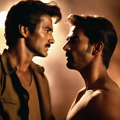 The intense smolder between the two lead actors in the film created a captivating scene that left the audience in awe.
