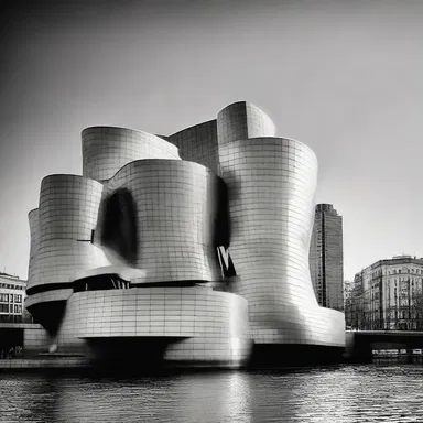 The eponymic building, the Guggenheim Museum in Bilbao, is a masterpiece of modern architecture.