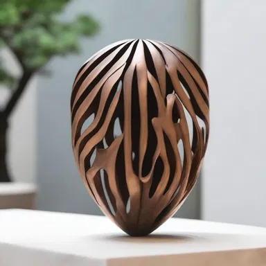 The artist created a sculpture of a nonviable seed symbolizing the fragility of life.