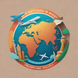 A vibrant logo celebrating World Tourism Day, featuring iconic global landmarks, an airplane, and earth tones to signify unity and travel