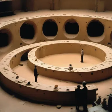 The director used a trepan to create precise circular holes in the set design for a movie scene.