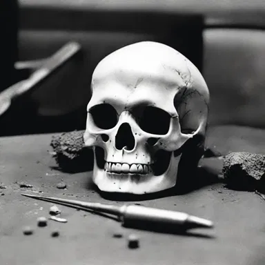 In the horror film, the villain used a trepan to drill perfect circular holes into the skulls of his victims.