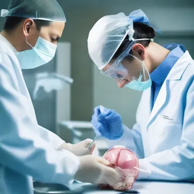 In the futuristic world, the advanced technology allowed surgeons to perform complex brain surgeries using robotic trepans.