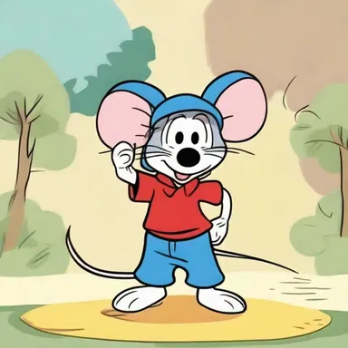 The mouse character always intervenes to create comedic situations and entertain the audience in the cartoon series.